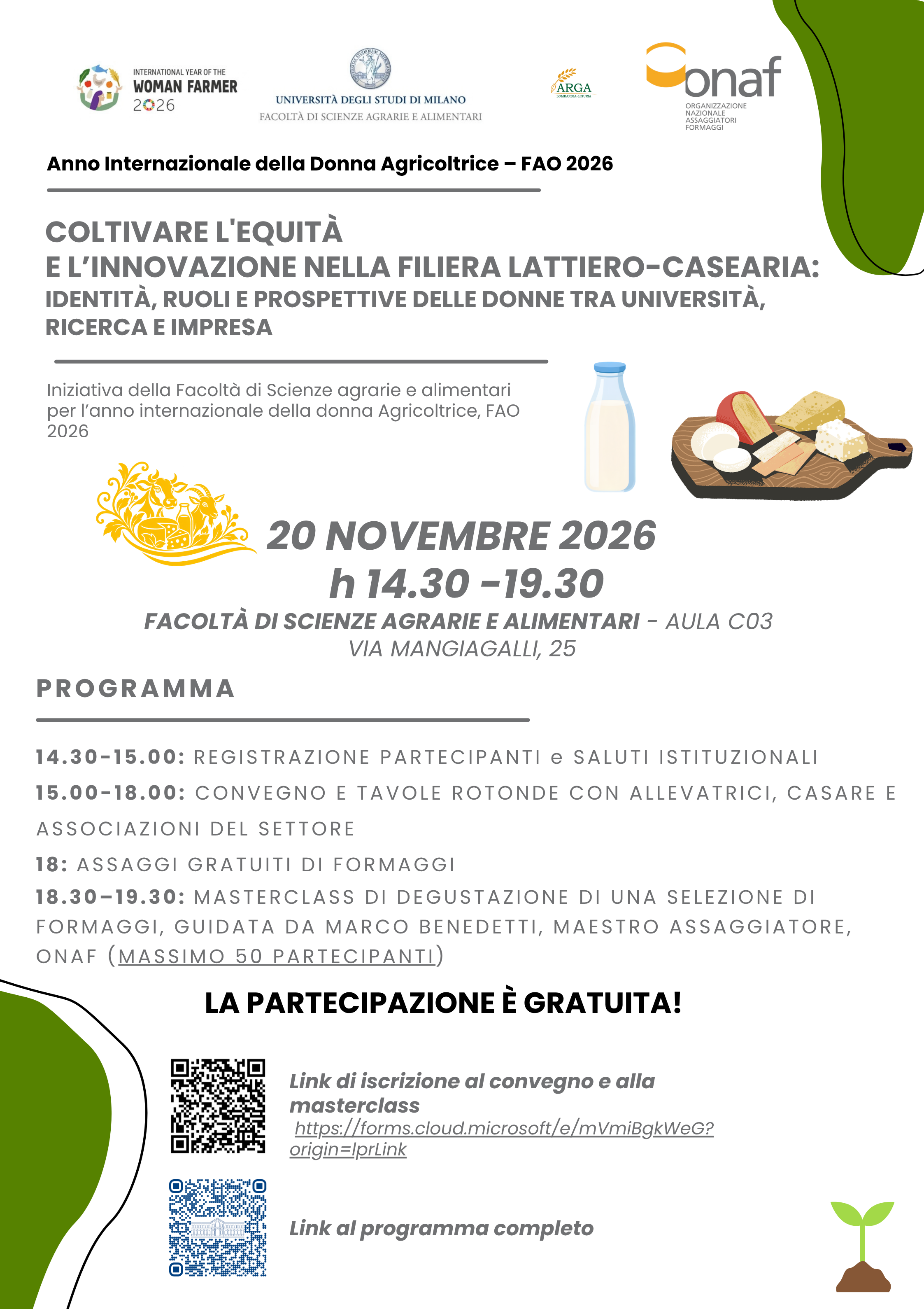 Convegno “Coltivare l’equità e l’innovazione nella filiera lattiero-casearia”